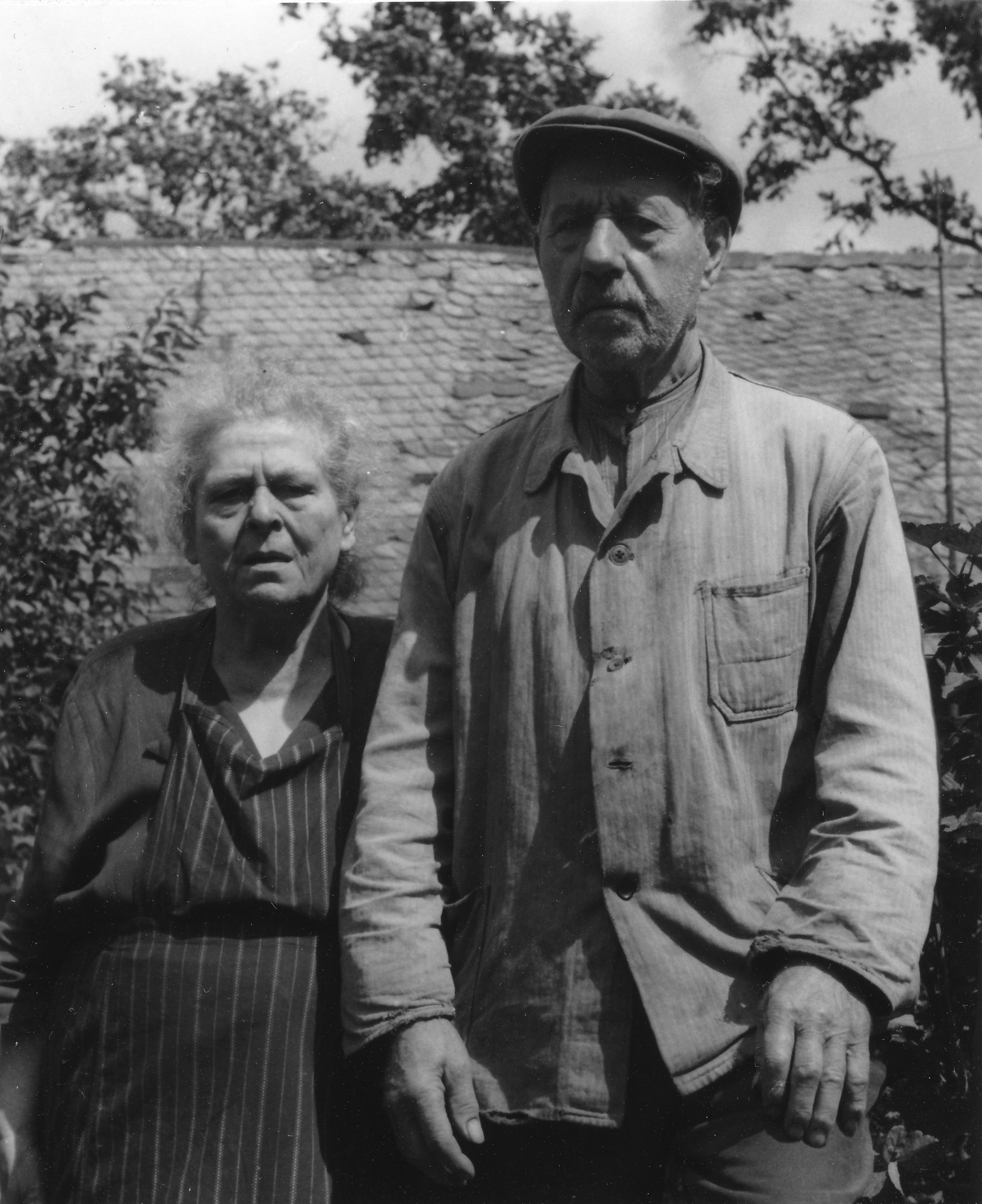 1950 Horchheim Persönlichkeiten Landwirt Johann Schmidt und Frau Apollonia
